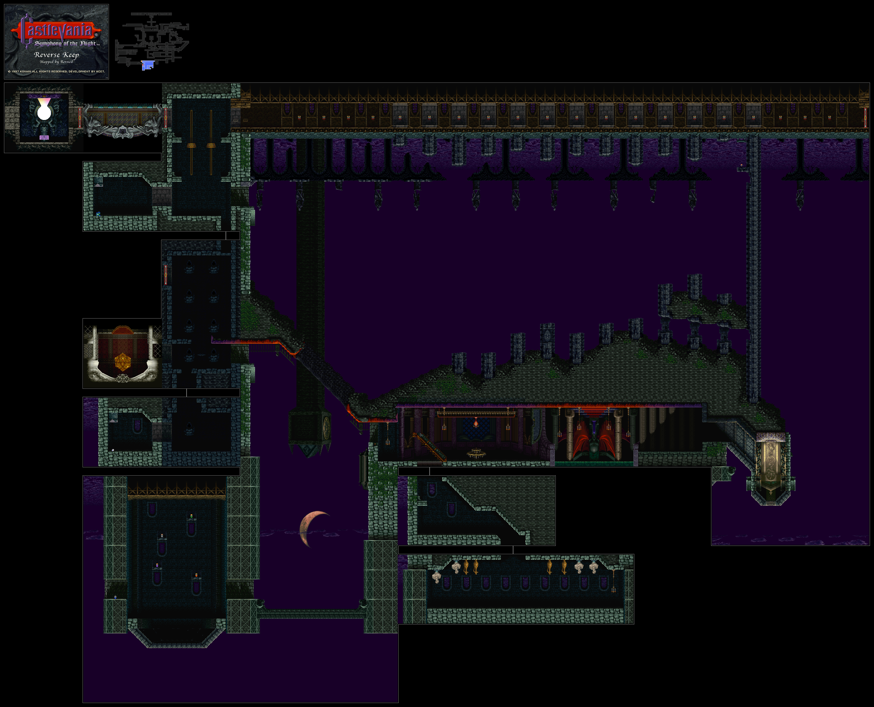 Castlevania: Symphony of the Night Normal Castle Map.